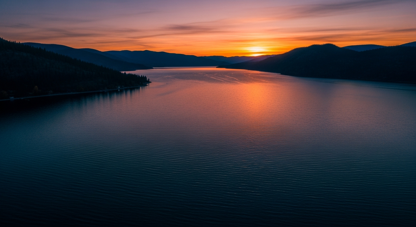 AEROREEL Drone at Sunset
